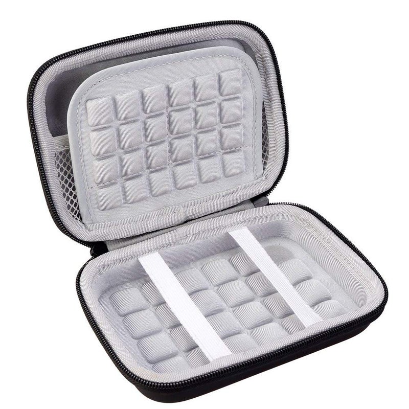 Lacdo حقيبة حمل القرص الصلب من لاكدو لتوشيبا كانفيو بيسكس/توشيبا كانفيو فليكس/كانفيو أدفانس/كانفيو جيمينغ للقرص الصلب الخارجي المحمول 1TB 2TB 3TB 4TB HDD مقاومة للصدمات، أسود+رمادي - Image 2